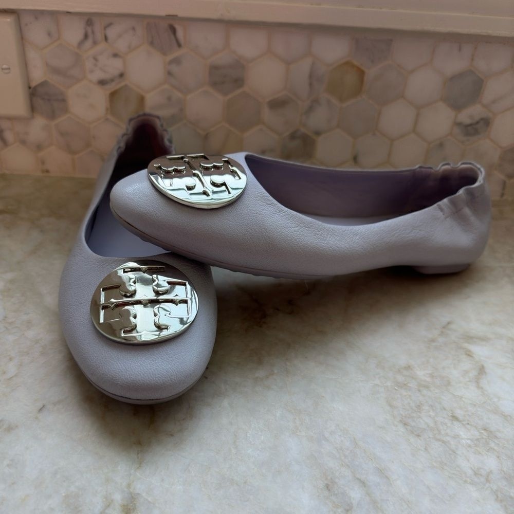 Tory Burch Claire Ballet Flat - Spring Lavender Color‎ Size 8.5 - Picture 9 of 13